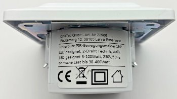 MILOS Bewegungsmelder 160°,weiß matt, LED geeignet,  250V~, Unterputz, 2-Draht