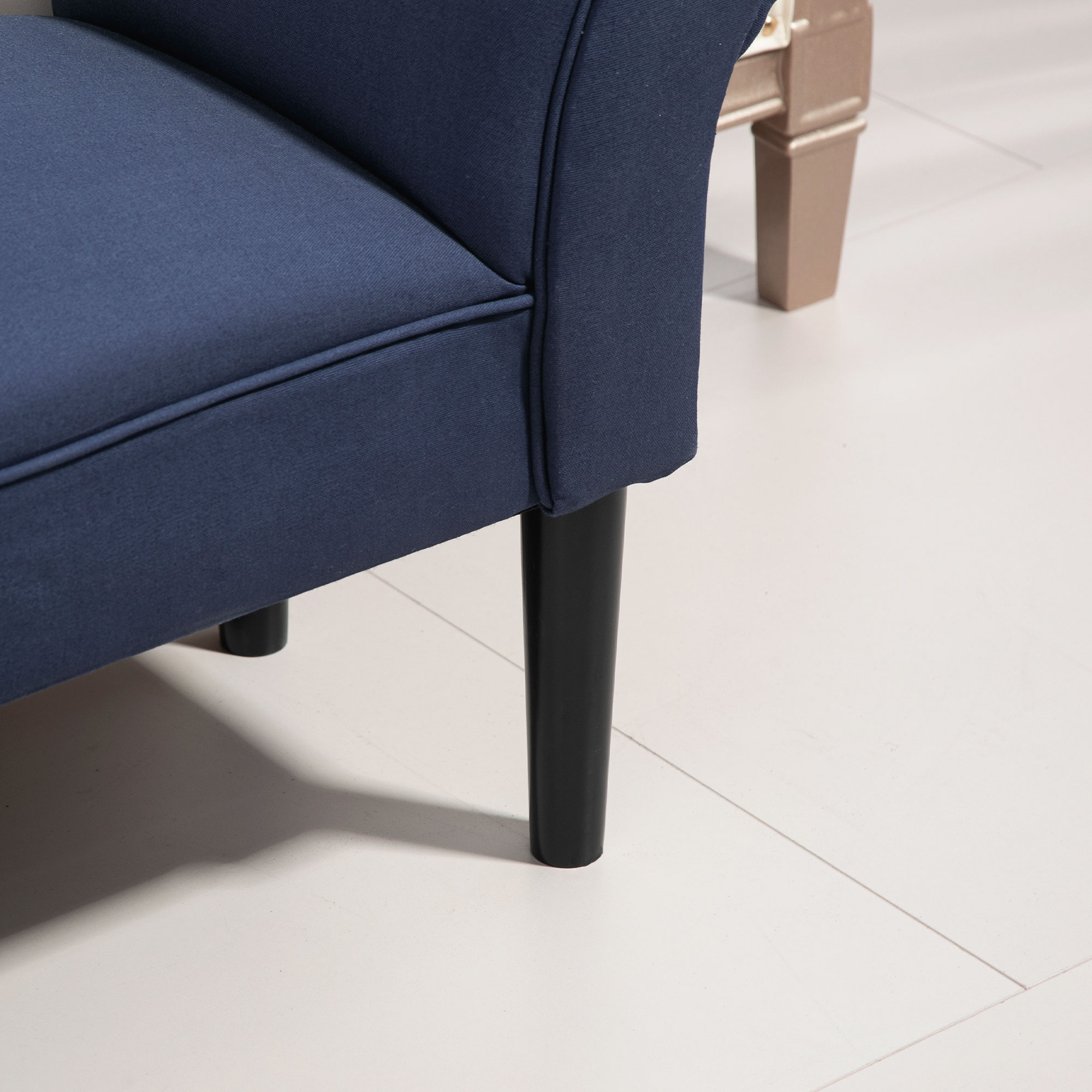 Gepolsterte Sitzbank für Schlafzimmer und Flur, bis 130 kg belastbar, 102 x 36 x 51 cm, Blau