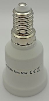Lampensockel-Adapter, Kunststoff, E14 auf E27