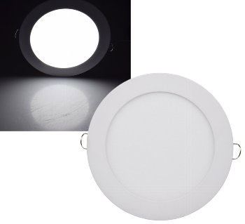 LED Licht-Panel "QCP-17R", Ø 17cm, 230V, 12W, 1020Lumen,4200K / neutralweiß LED Licht-Panel "QCP-17R", Ø 17cm, 230V, 12W, 1020Lumen,4200K / neutralweiß