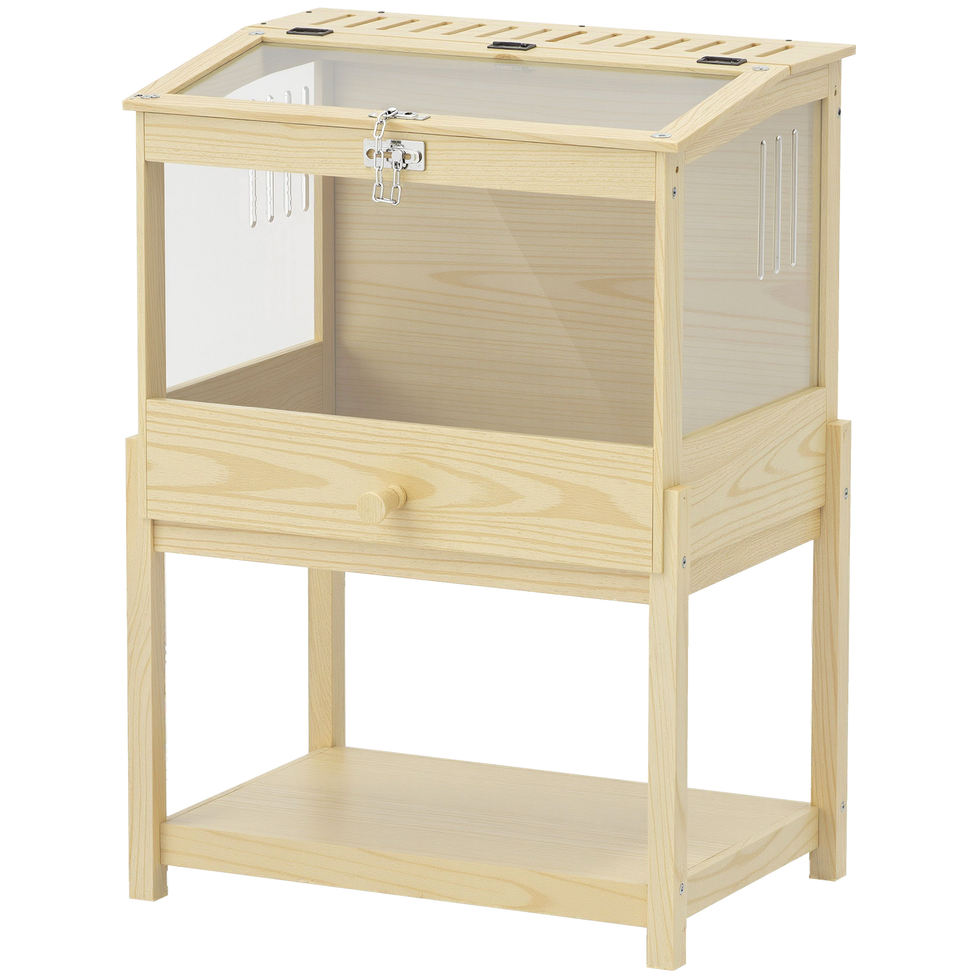 Hamsterkäfig 2 Etagen Nagerkäfig Kleintierkäfig mit klappbarem Deckel, groß 83,2 x 50 x 103 cm Naturholz Hamsterkäfig 2 Etagen Nagerkäfig Kleintierkäfig mit klappbarem Deckel, groß 83,2 x 50 x 103 cm Naturholz