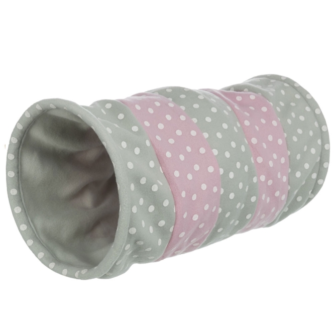 Trixie Spieltunnel aus Fleece - hellgrau/rosa Trixie Spieltunnel aus Fleece - hellgrau/rosa
