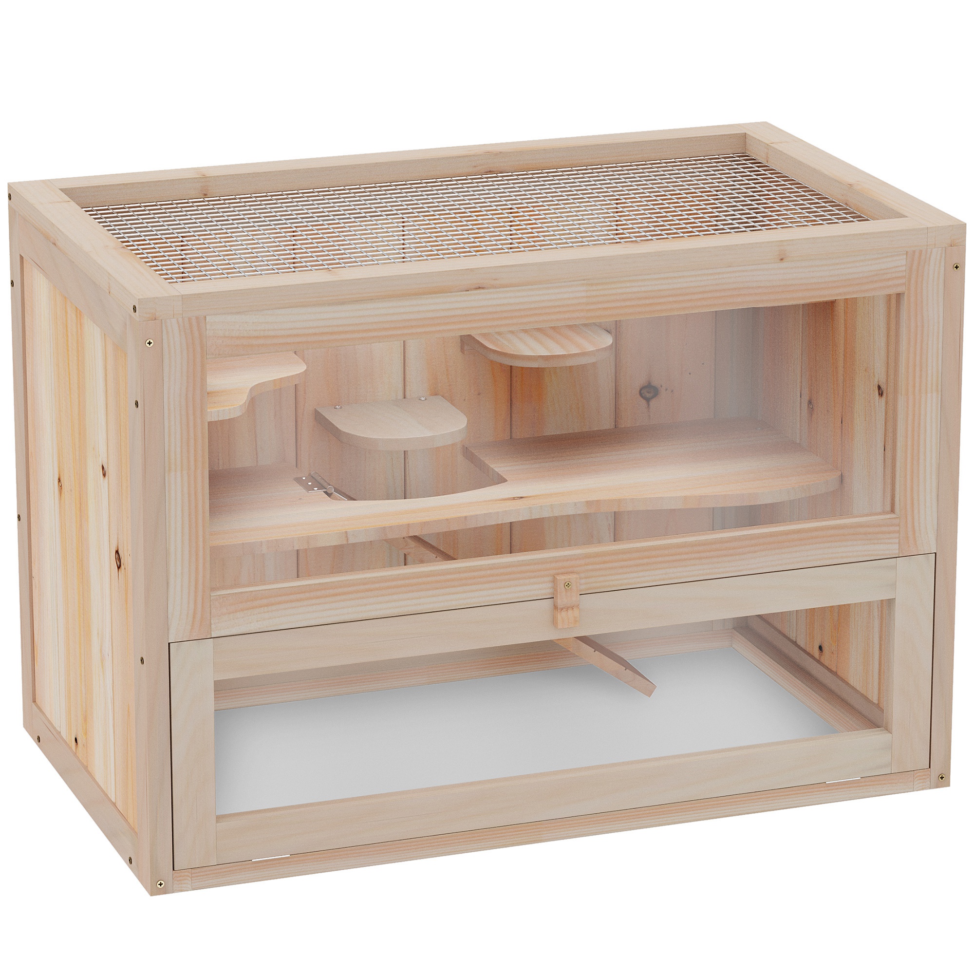 Kleintierkäfig Nagerkäfig Holz 60 x 35 x 42 cm Kleintierkäfig Nagerkäfig Holz 60 x 35 x 42 cm
