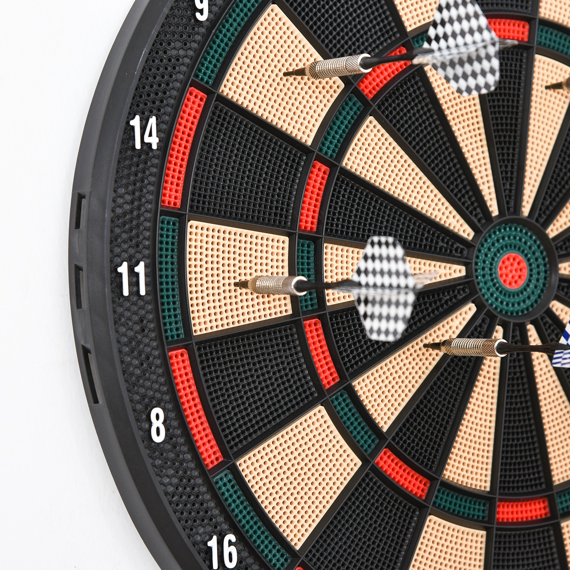 Elektronische Dartscheibe automatische Wertung Dartboard Dart-set mit 6 Darts 30 Dartköpfe 26 Spiele und 185 Trefferoptionen für 8 Spieler Soundeffekte Schwarz 44 x 39,5 x 2,2 cm