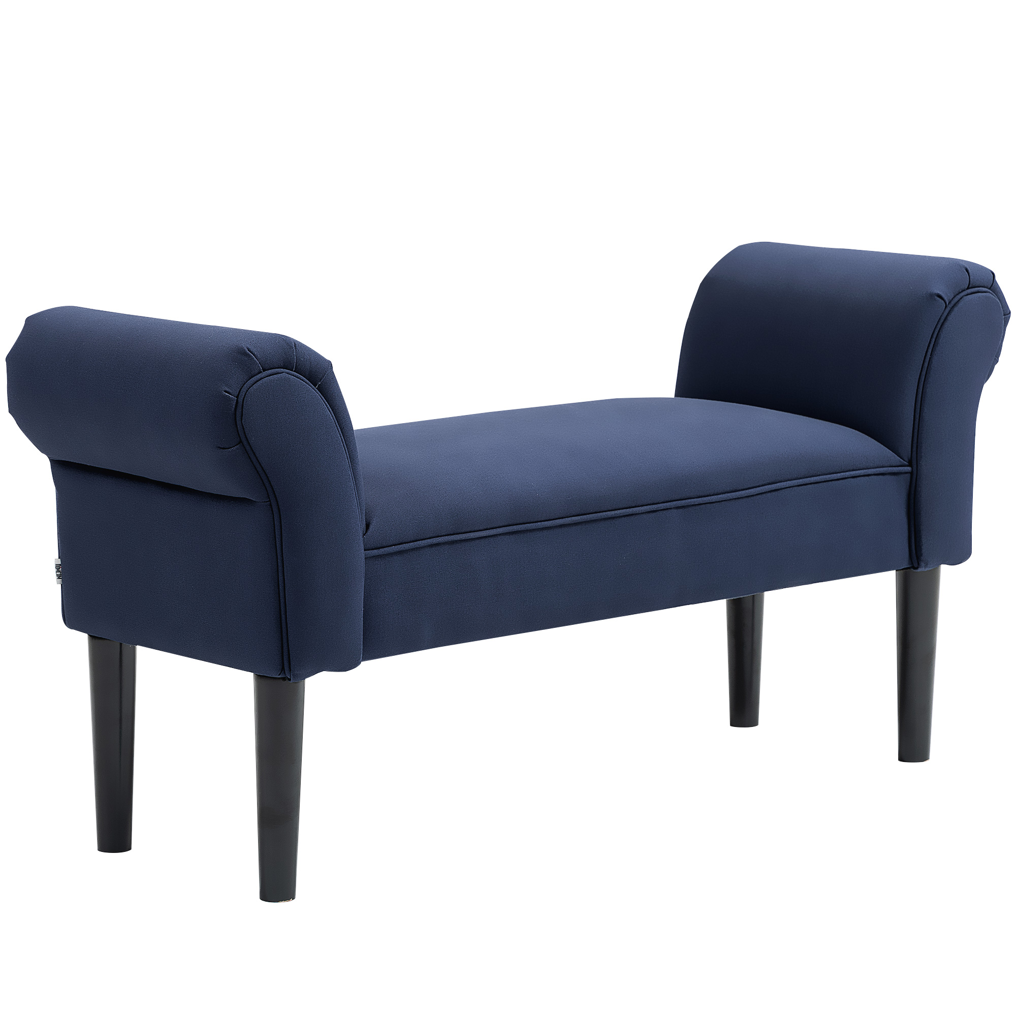 Gepolsterte Sitzbank für Schlafzimmer und Flur, bis 130 kg belastbar, 102 x 36 x 51 cm, Blau