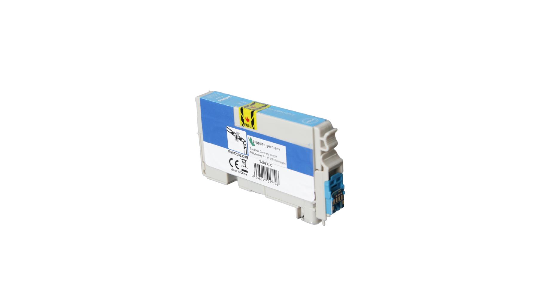 T408XLC alternativ Tinte Cyan für Epson / C13T09K24010 / 1.700 Seiten