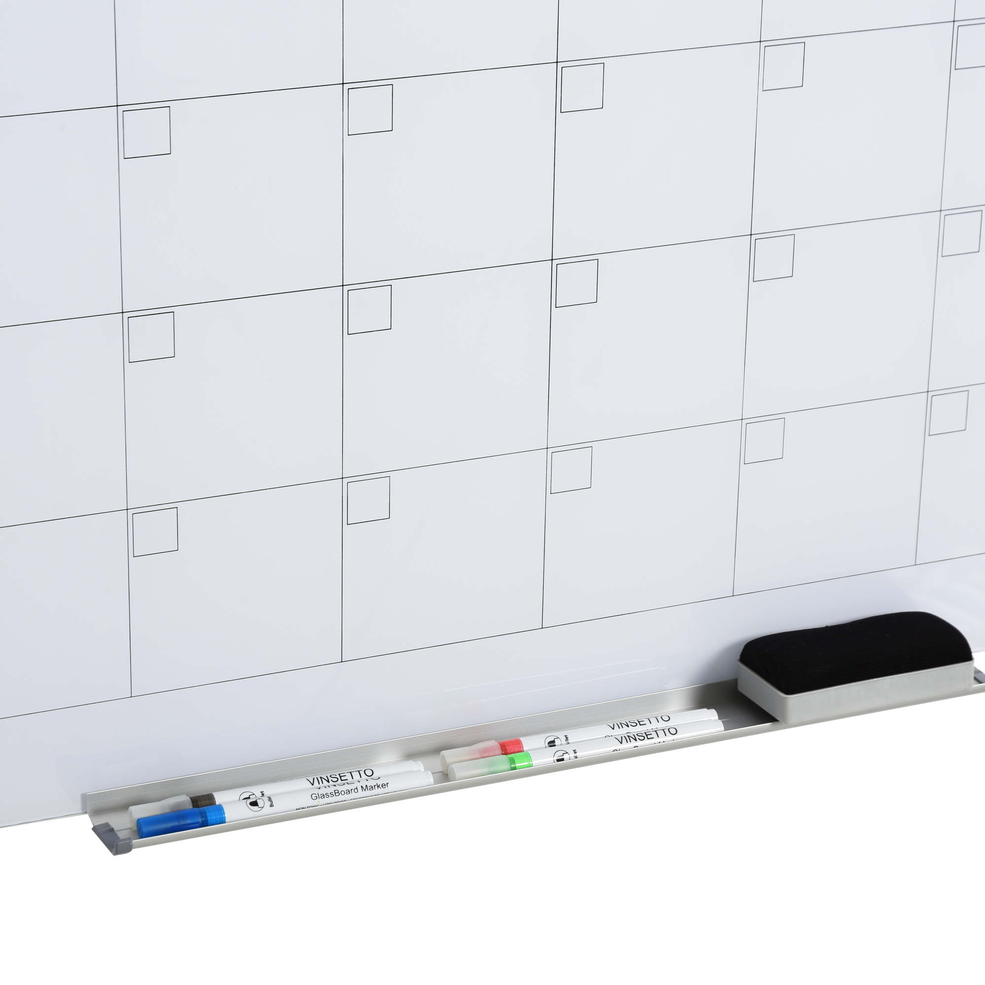 Whiteboard Whiteboard Kalender für Organisation Ferienpläne und Monatsplanungen inkl, 1 Stifthalter, 4 Marker & Radierer 90 x 60 cm