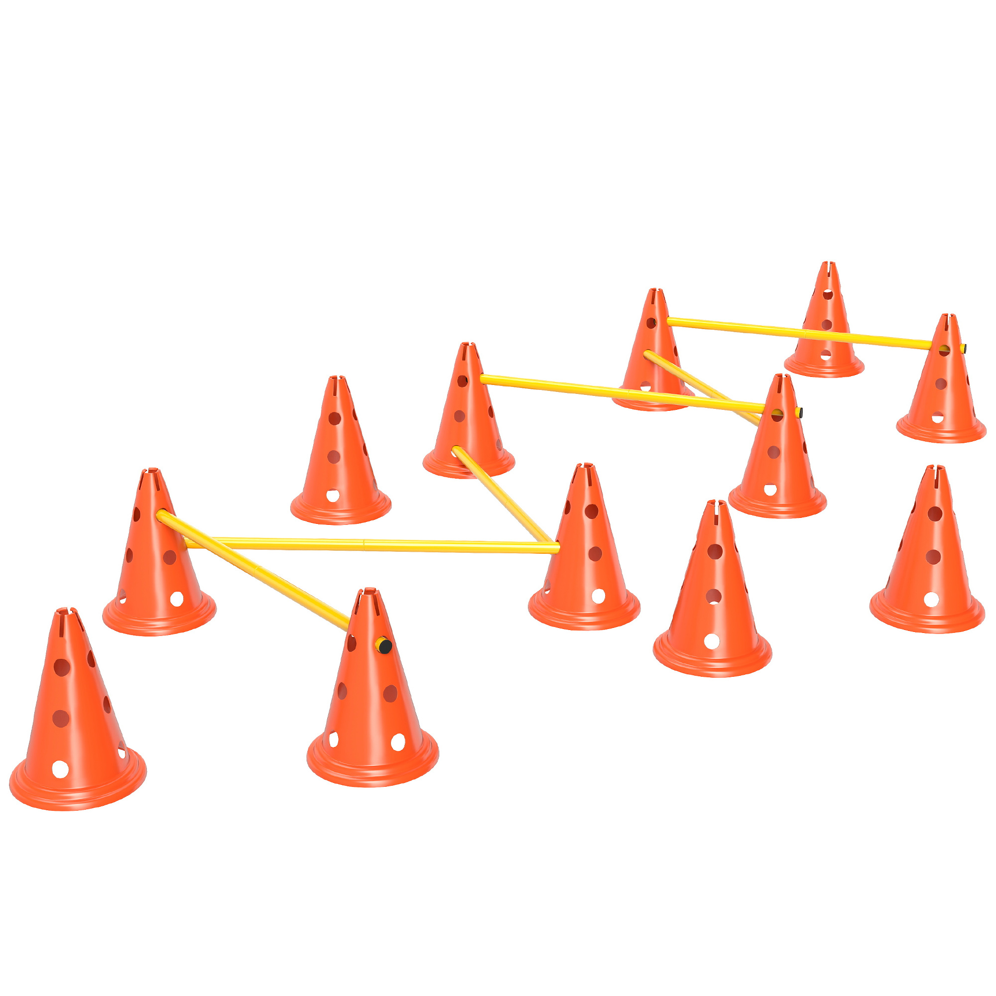 Agility Set Hunde 6-teiliges Agility-Ausrüstung für Hundetraining Steckhürdenset mit 12 Kegel 6 Hürden Tragetasche Agility Set Hunde 6-teiliges Agility-Ausrüstung für Hundetraining Steckhürdenset mit 12 Kegel 6 Hürden Tragetasche
