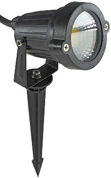 LED Gartenleuchte "CT-GS5" 5W, IP44, 230V, 1,5m Kabel+Erdspieß, warmweiß