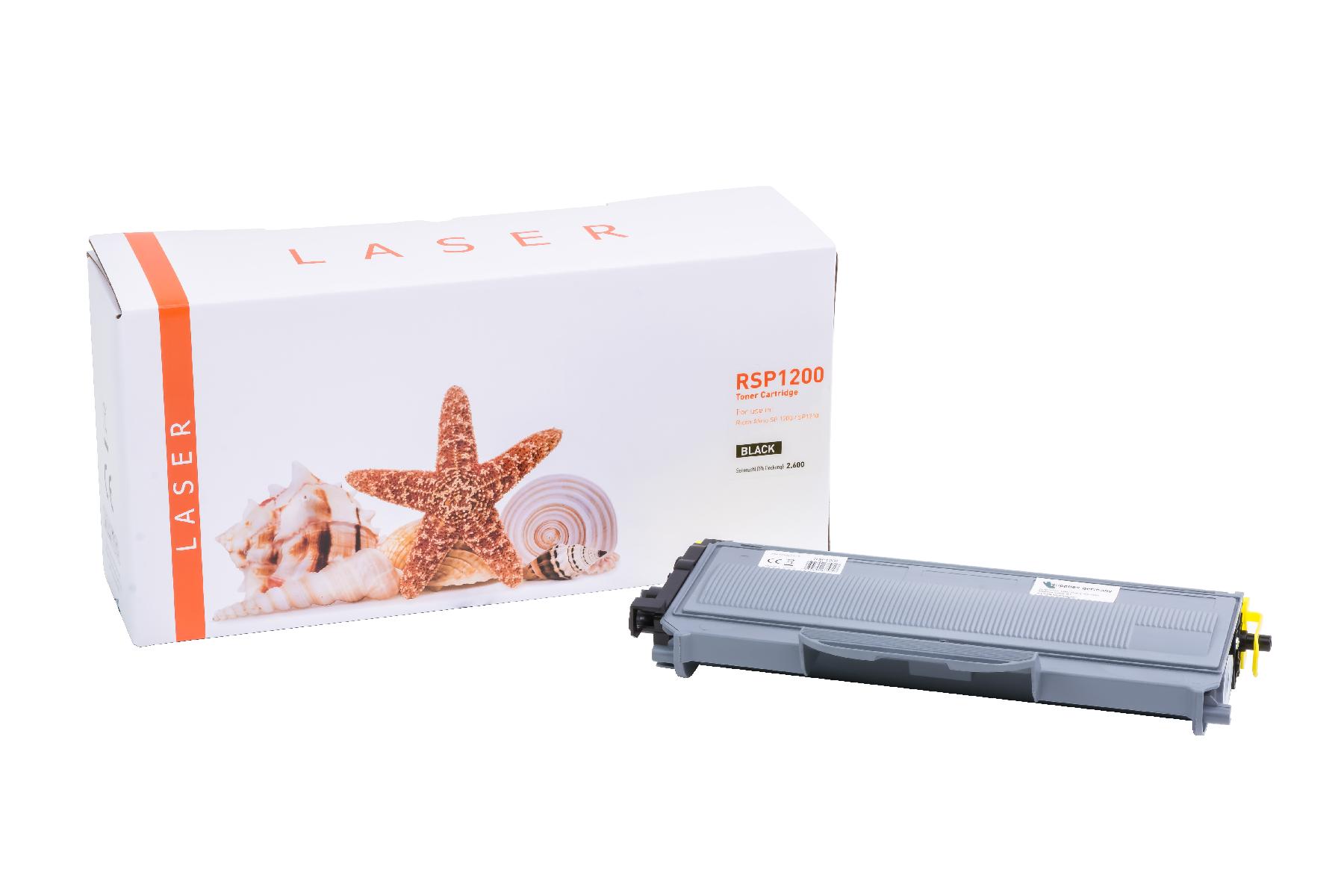 SP1200 alternativ Toner black für Ricoh / 406837 / 2.600 Seiten