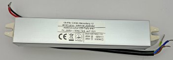 LED-Trafo IP67 wasserdicht, 1-20W, Ein 220-240V, Aus 12V= Konstantspannung