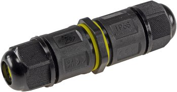 Kabelverbinder 3-polig, IP68, 450V/24A, Klemmanschluss, für Kabel Ø 6-11mm