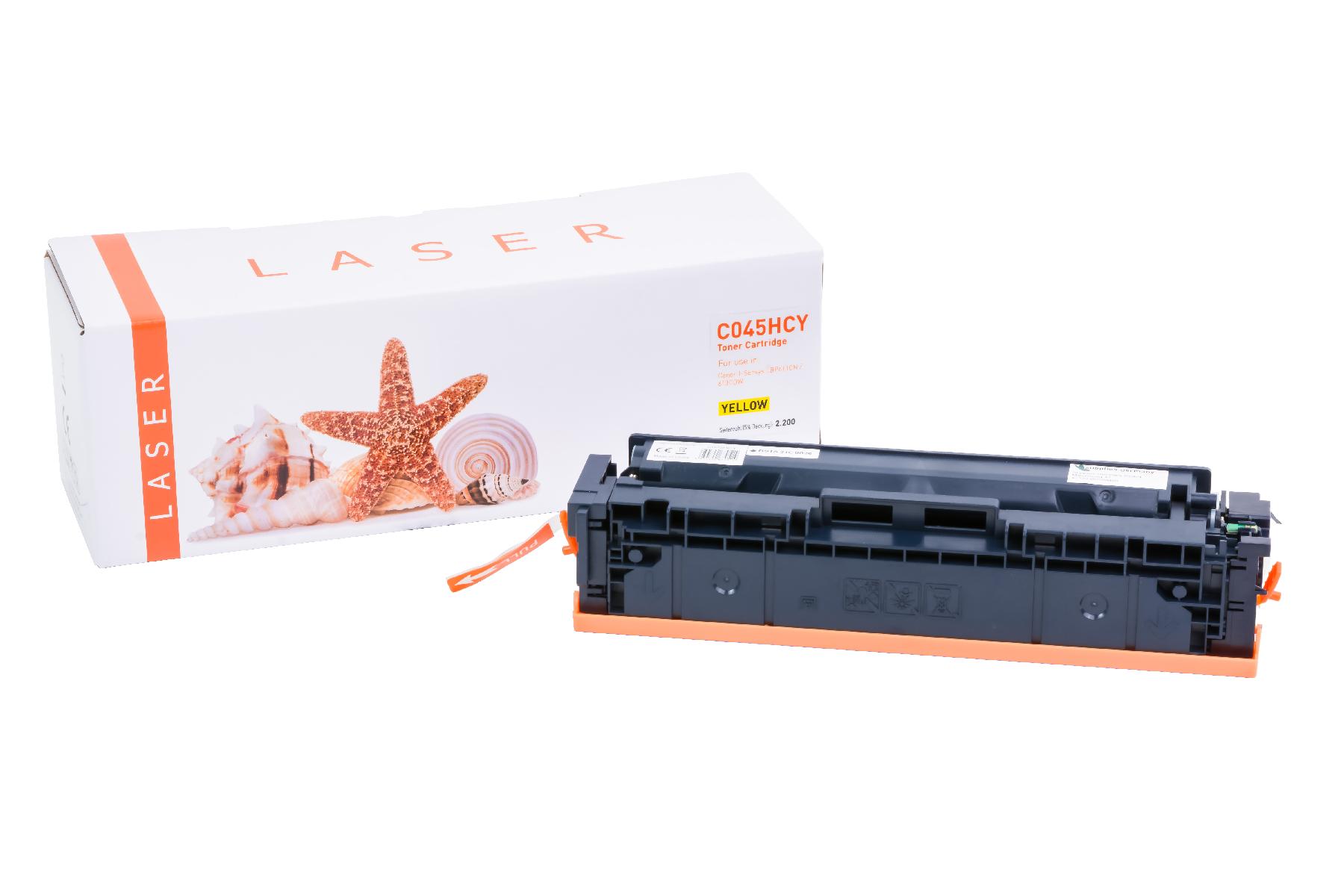 045HCY alternativ Toner yellow für Canon / 1243C002 / 2.200 Seiten