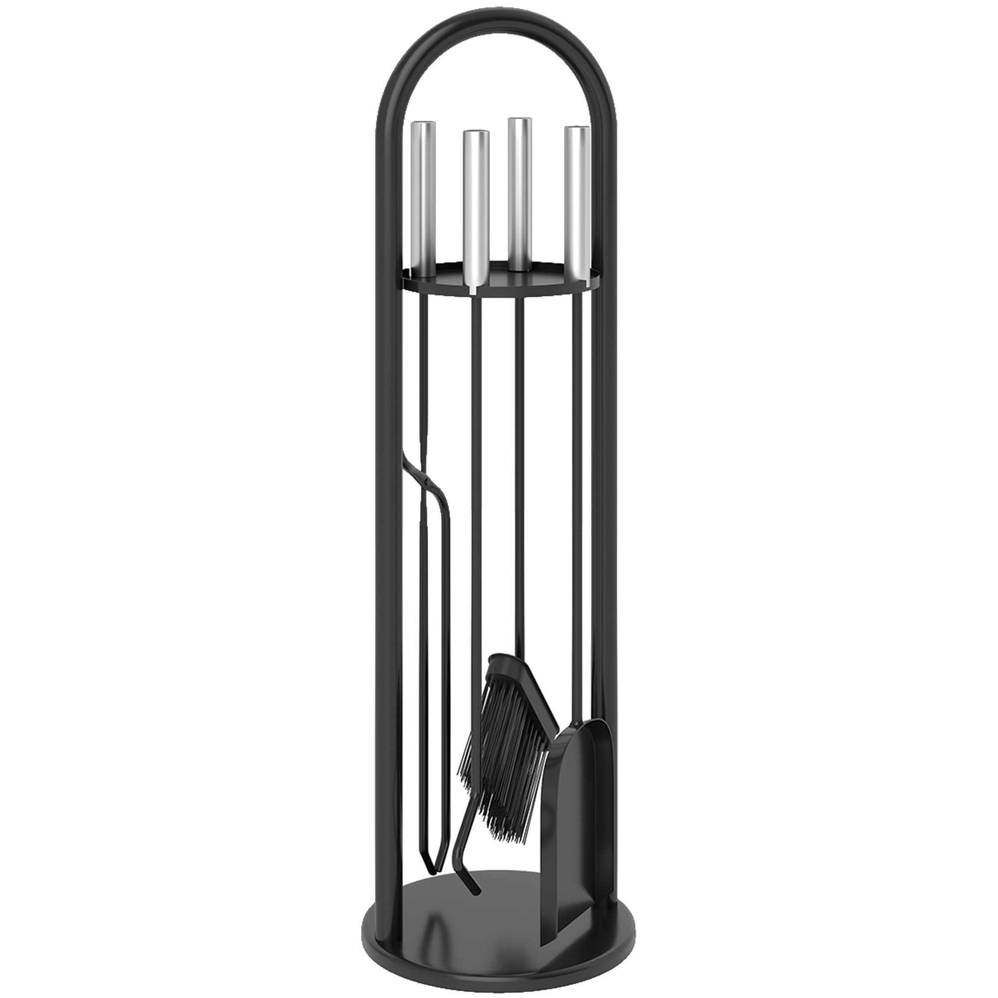 Kaminbesteck Set 5 teilig Kaminzubehör mit Besen, Schaufel, Schürhaken Zange Ständer Kaminbesteck Set 5 teilig Kaminzubehör mit Besen, Schaufel, Schürhaken Zange Ständer