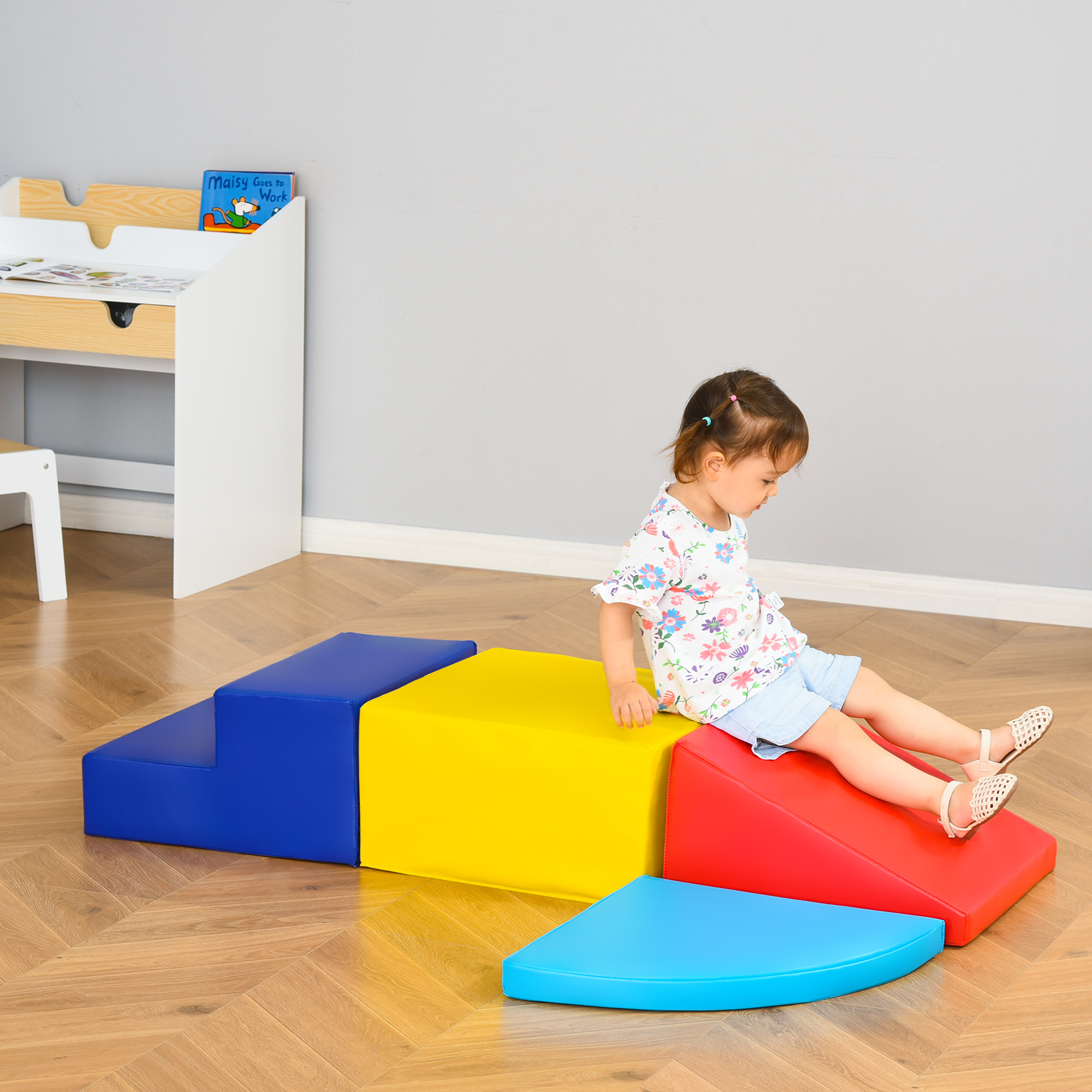4 TLG. Schaumstoff Bausteine Kinder Softbausteine klettern Bauklötze Weiche Riesenbausteine Bauspielzeug Grossbausteine Schaumstoffblöcke Spielbausteine für Baby & Kleinkinder Mehrfarbig