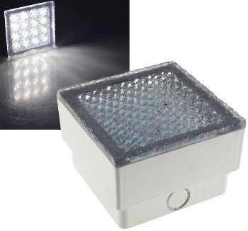 LED Pflasterstein "BRIKX 10" neutralweiß, 10x10x7cm, 130lm, IP67, 230V LED Pflasterstein "BRIKX 10" neutralweiß, 10x10x7cm, 130lm, IP67, 230V