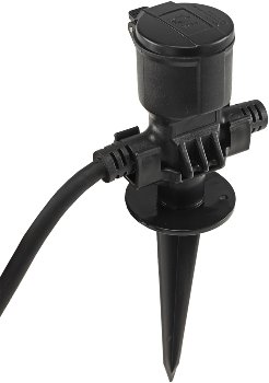 Gartensteckdose für Außen, IP44, 5-fach, Einzelsteckdosen, 5+2,5+2,5+2,5+2,5m