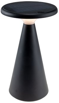 LED Solar-Tischleuchte "Foco Sol", 2700K, IP44, dimmbar, 20cm, matt schwarz