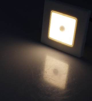 LED Wand-Einbauleuchte "EBL 86 PIR", 2W, 3000k, warmweiß, Rahmen silber