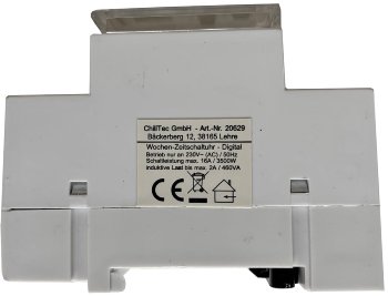 digitale Wochen-Zeitschaltuhr für, Schalttafel-Einbau, 230V, max. 3500W