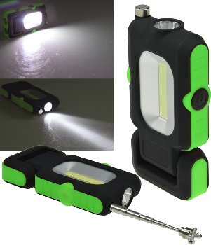 LED Arbeitsleuchte "CAL-COB Flexi", 3W, 220Lumen, Haken, Magnetfuß, PickUp LED Arbeitsleuchte "CAL-COB Flexi", 3W, 220Lumen, Haken, Magnetfuß, PickUp