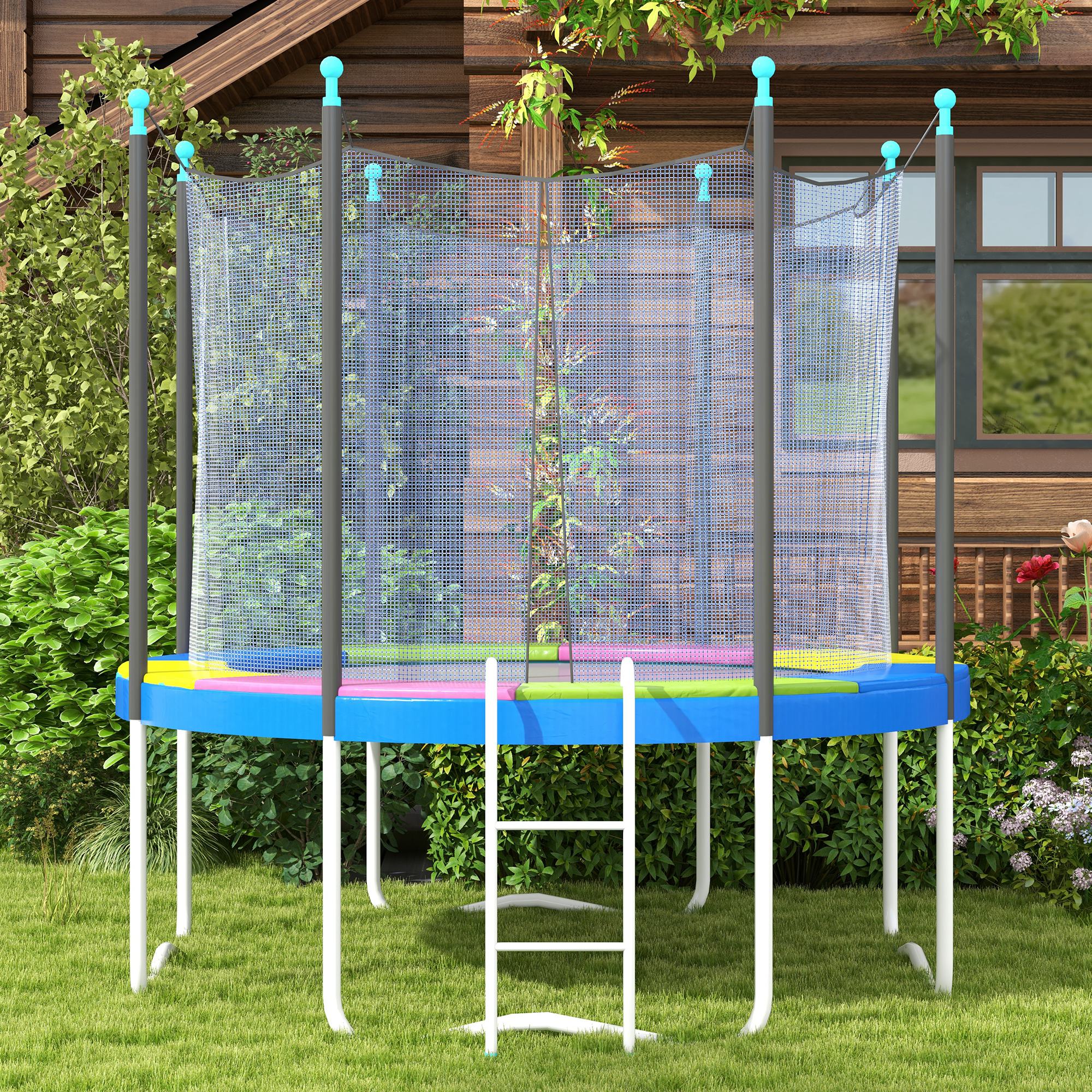 Ersatz-Randabdeckung für Trampoline, wasserfest, reißfest, Ø305 cm, bunt