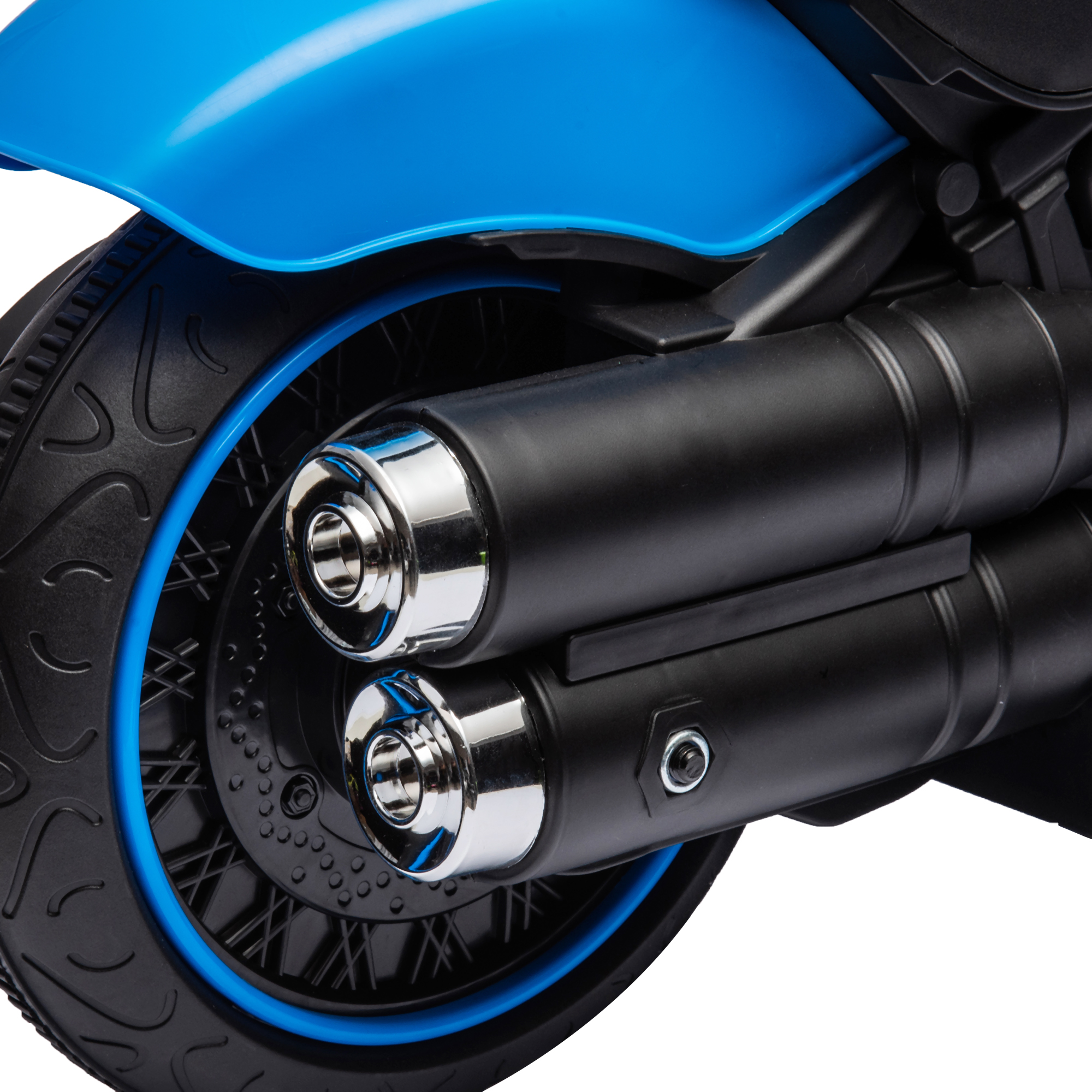Elektro Kindermotorrad, Elektrisches Kinderfahrzeug, mit Scheinwerfer, 3 km/h, Blau + Schwarz