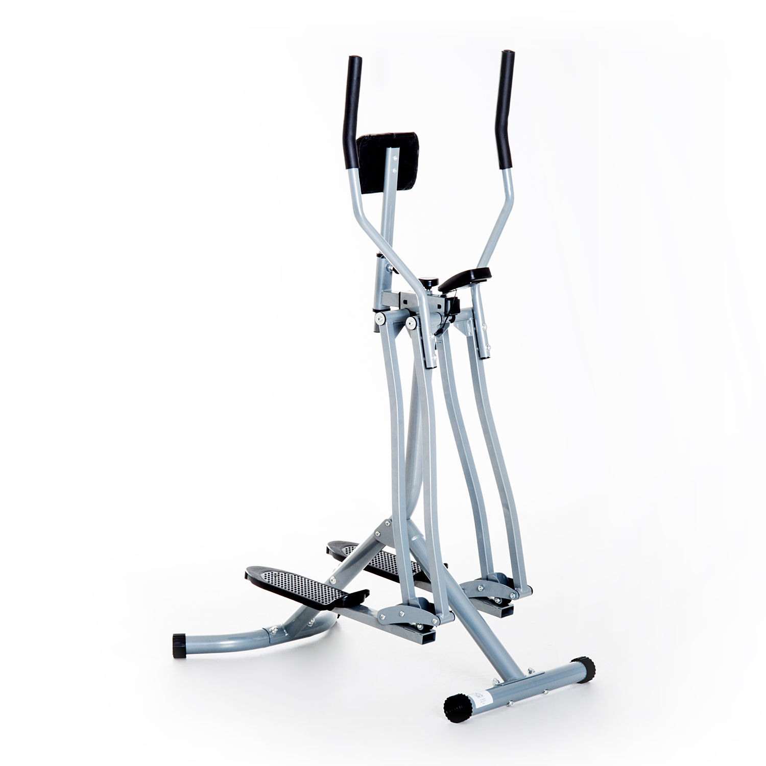 Crosstrainer, Heimtrainer, LCD-Display, einstellbares Brustpolster, Stahl, Silber, 96 x 60 x 152cm