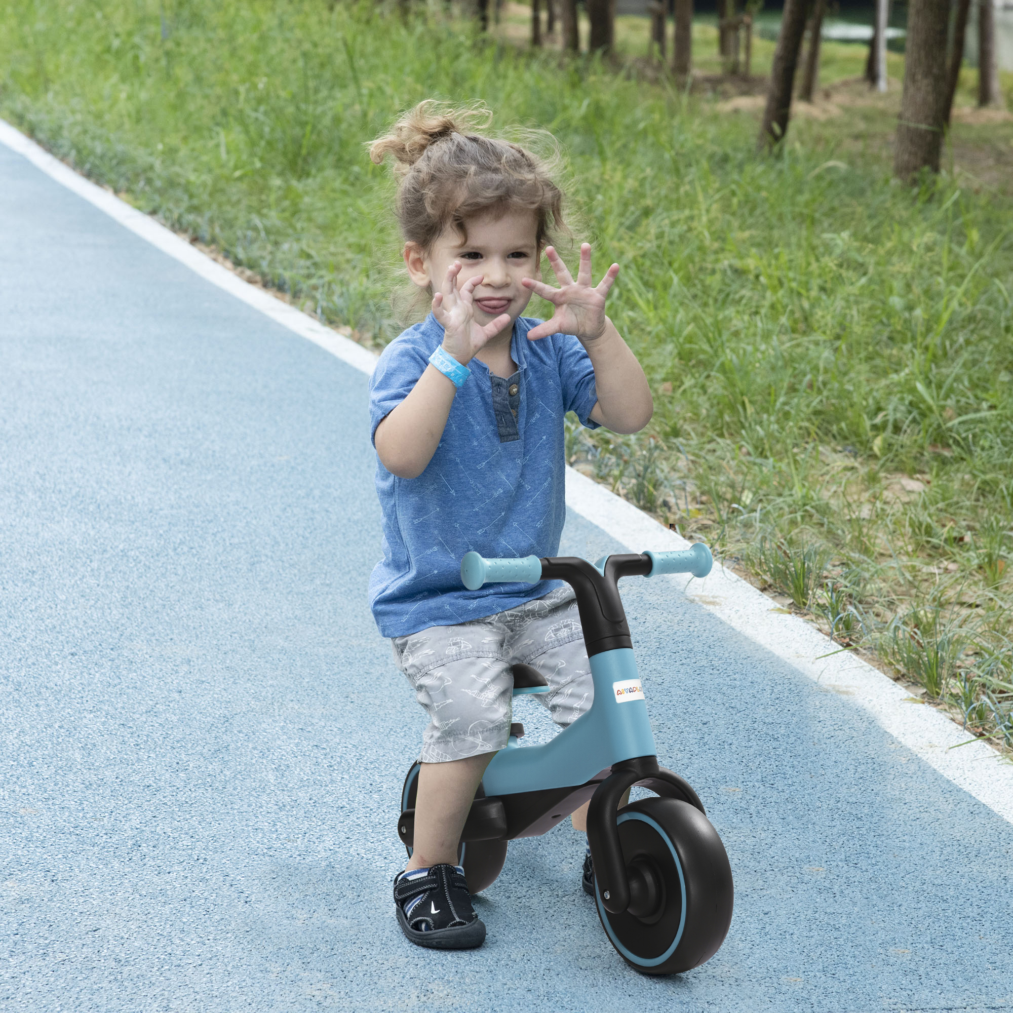 Laufrad für Kinder 1,5-3 Jahre, Leichtbau: nur 3,5 kg, höhenverstellbarer Sitz, Metallrahmen, Blau