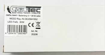 LED-Trafo "CTE-80-V2" 1-80W, Ein 220-240V, Aus 12V= Konstantspannung