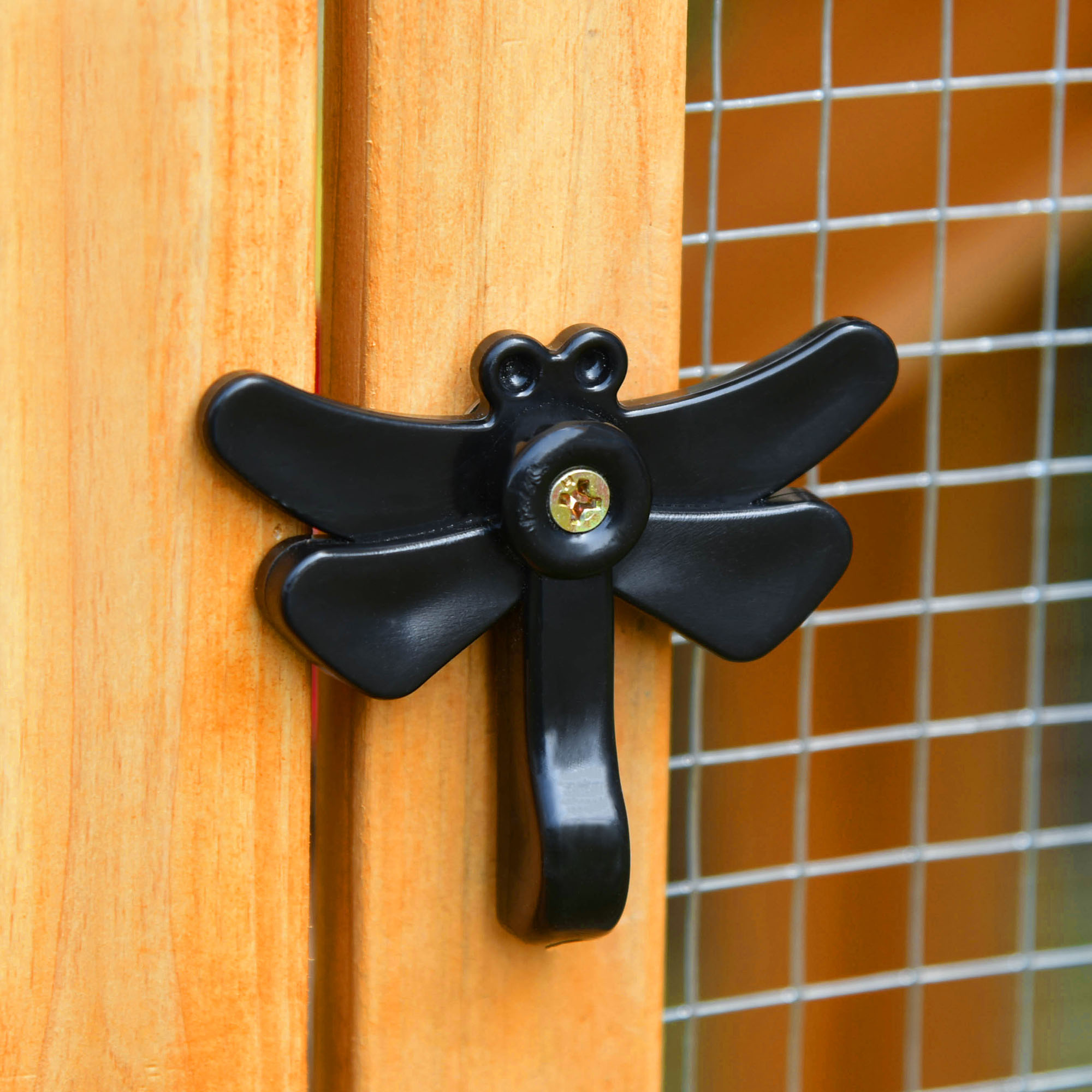 Zwerghühnerstall mit Freilauf und Brutkasten Wetterbeständig versiegeltes Tannenholz, Asphaltdach Natur + Grün