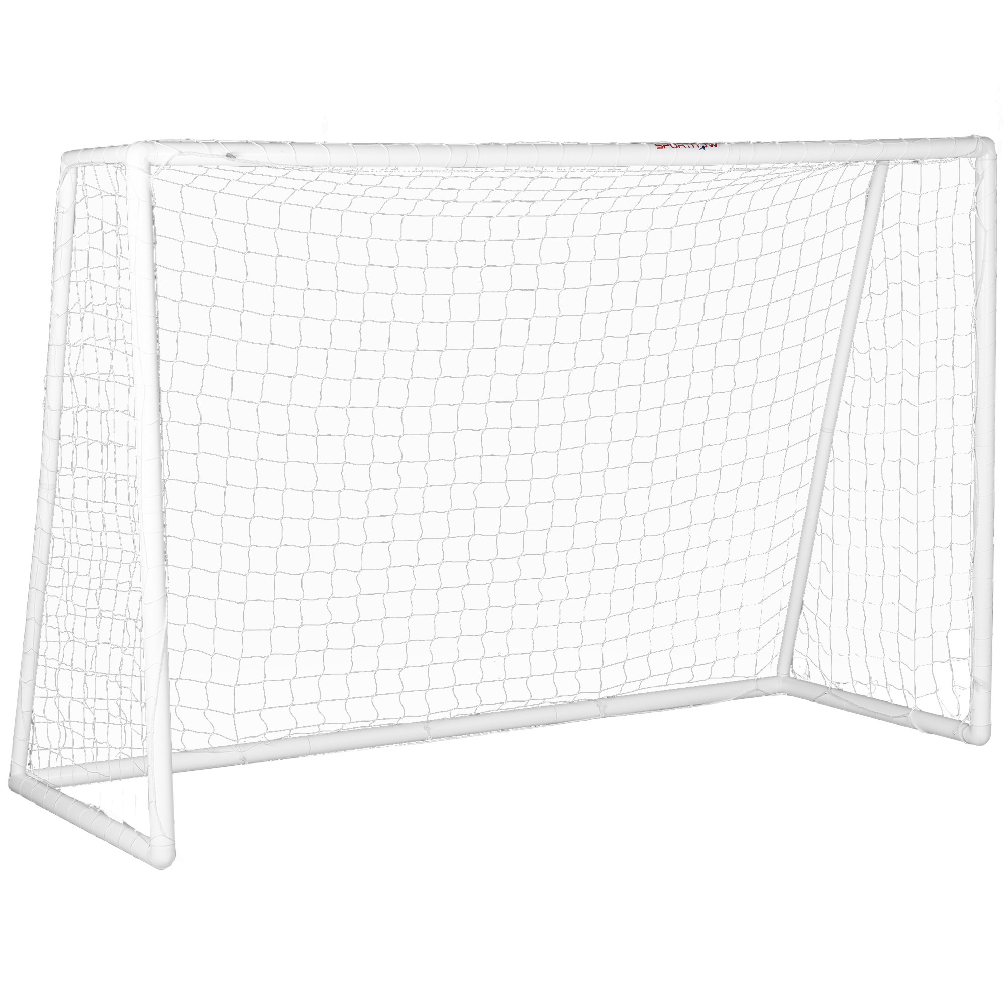 Fußballtor, robustes Netz, Kunststoff-Rahmen, Heringe, 300L x 120B x 200H cm, Weiß