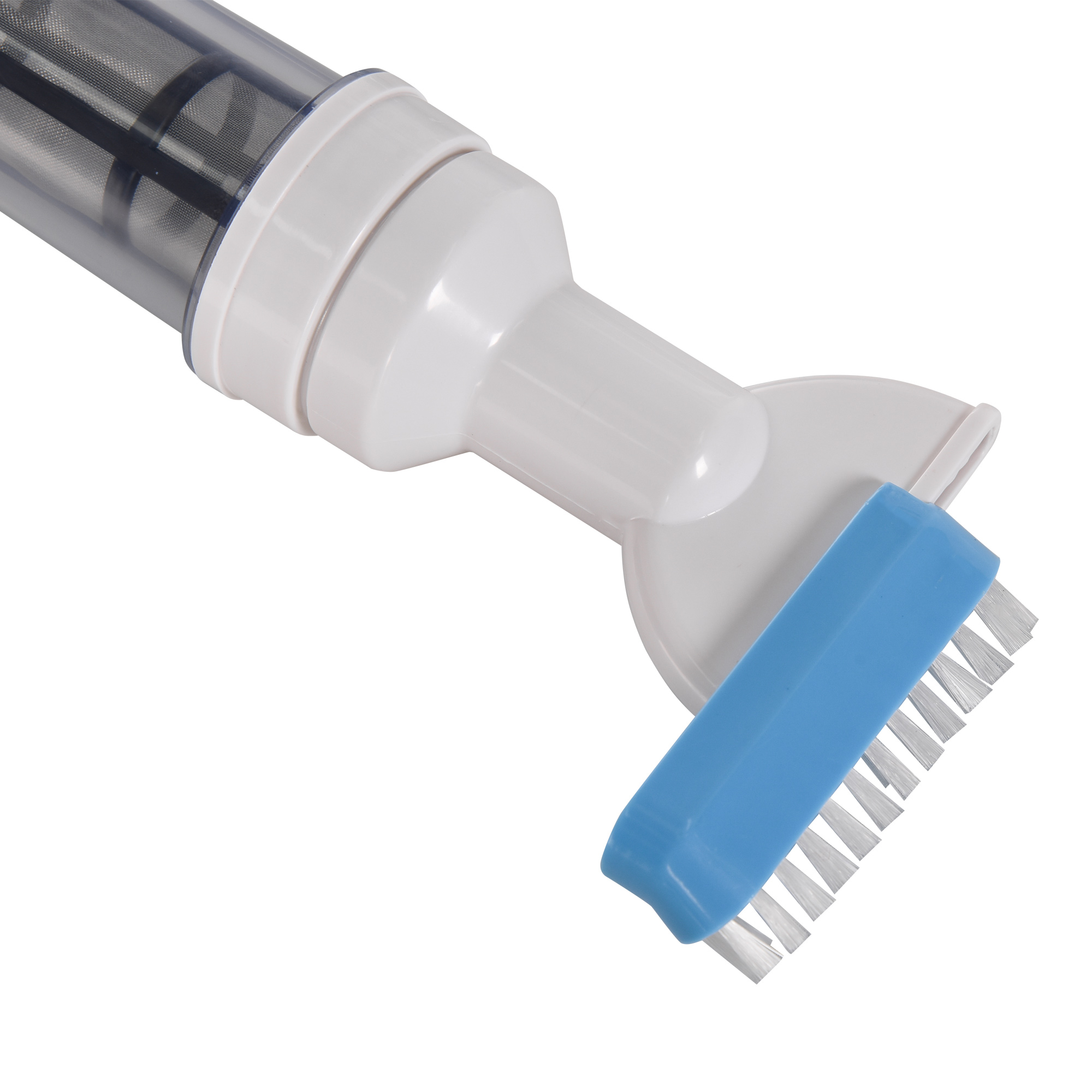 Poolsauger, kabellos, 80 Min. Betrieb, geringes Gewicht: 800g, 19L Wasser/Minute, Aluminium, ?6 x 106-162 cm