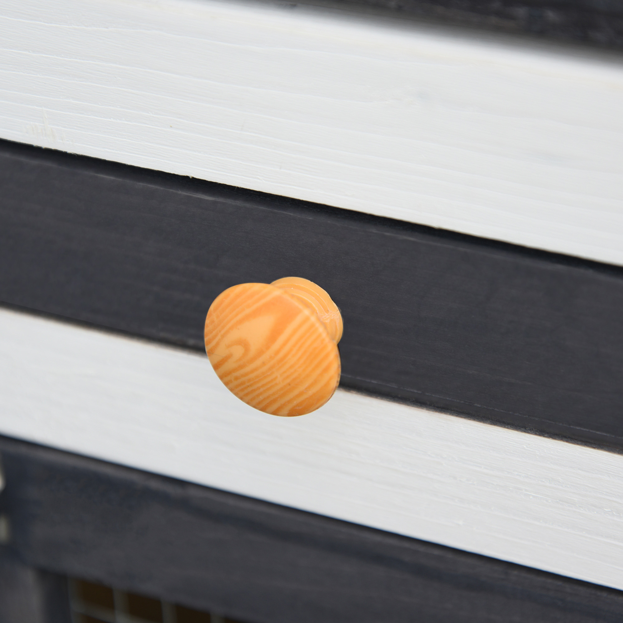 Kleintierstall mit 2 Freigehegen wetterbeständig Tannenholz Weiß + Grün