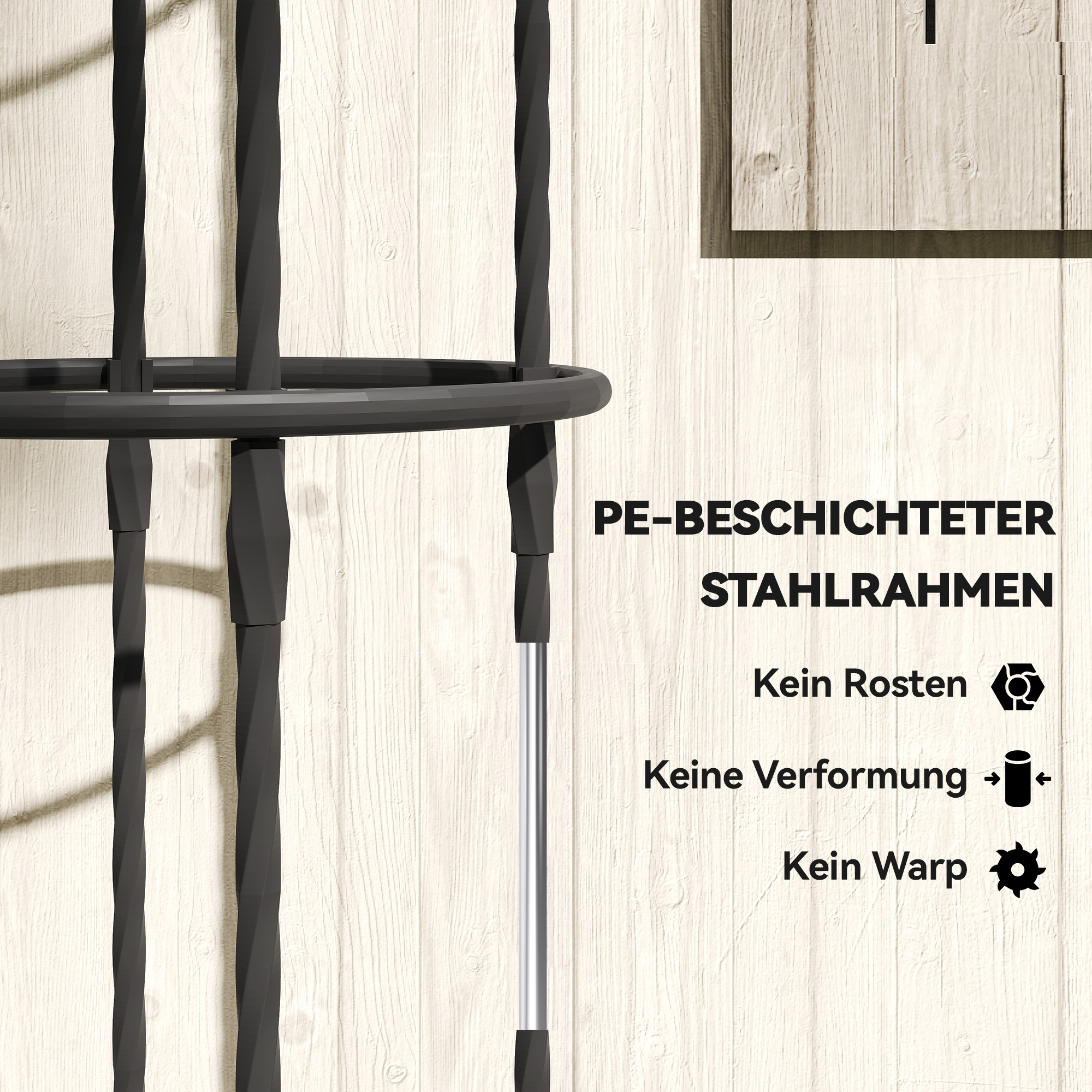 Garten Rankhilfe 2er Set 174 cm Obelisk Rankhilfe aus Stahl Abnehmbar Pflanzenstütze für Kletterpflanzen Rose