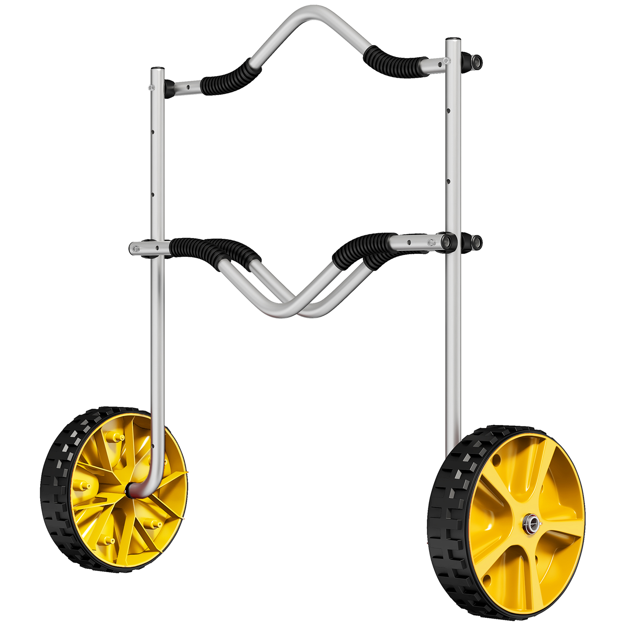 Kajakwagen, Aluminium Transportkarre, 82x25,4x77,5 cm, Silber Gelb Kajakwagen, Aluminium Transportkarre, 82x25,4x77,5 cm, Silber Gelb