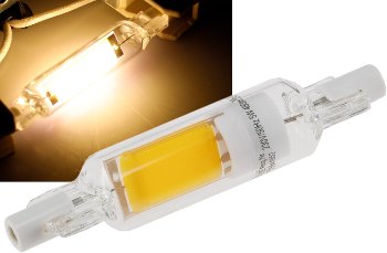 LED Strahler R7s "Glas RS78", 360°, 480lm, 78mm, 2900k / warmweiß LED Strahler R7s "Glas RS78", 360°, 480lm, 78mm, 2900k / warmweiß