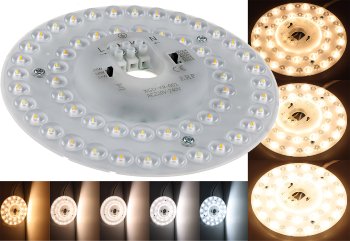 LED Umrüstmodul "UM1224cct" für Leuchten, Ø 17cm, 12-18-24W, Magnethalter LED Umrüstmodul "UM1224cct" für Leuchten, Ø 17cm, 12-18-24W, Magnethalter