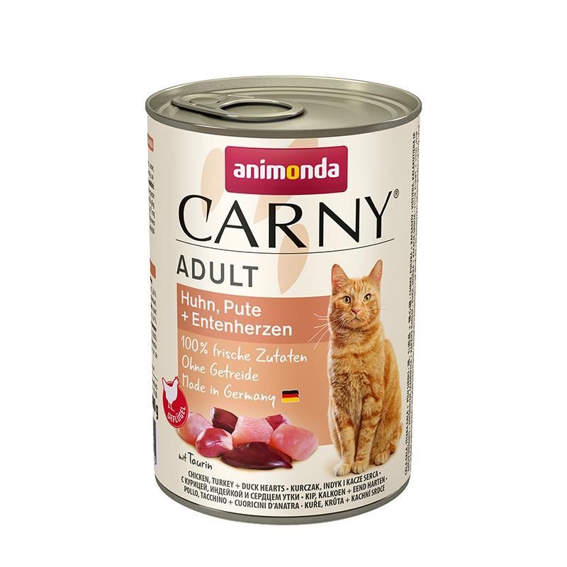 Animonda Cat Dose Carny Adult Huhn & Pute & Entenherzen - 400 g