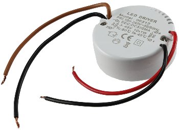 LED-Trafo KS-12R 12W, 3-45V= rund, Ein 220-240V, Aus 350mA Konstantstrom LED-Trafo KS-12R 12W, 3-45V= rund, Ein 220-240V, Aus 350mA Konstantstrom
