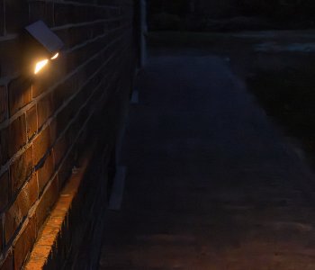 LED Solar Wandleuchte "SWL-AS400", IP44, warmweiß 3000K, PIR Sensor