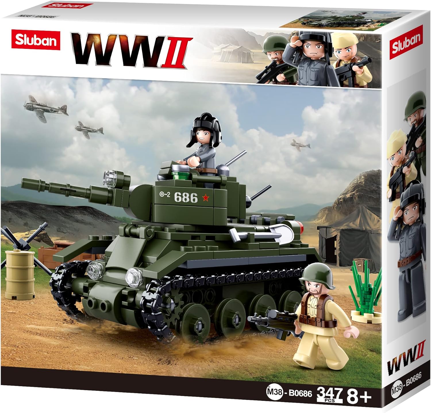 Sluban M38-B0686 - Army WWII - Alliierter Kavalleriepanzer