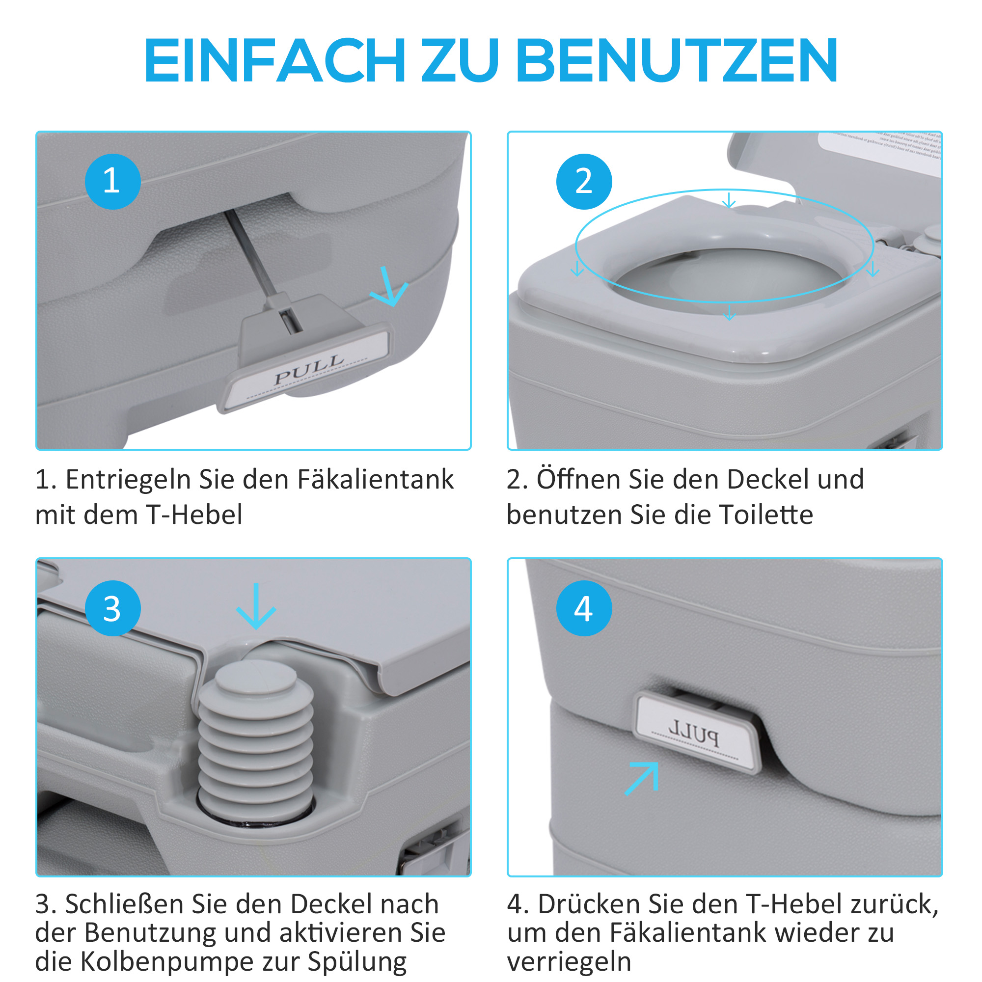 Campingtoilette Mobiltoilette WC Chemie mobile Toilette Reise Wohnmobil