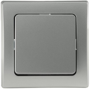 DELPHI Kreuzschalter, 250V~/ 10A, inkl. Rahmen, UP, silber DELPHI Kreuzschalter, 250V~/ 10A, inkl. Rahmen, UP, silber