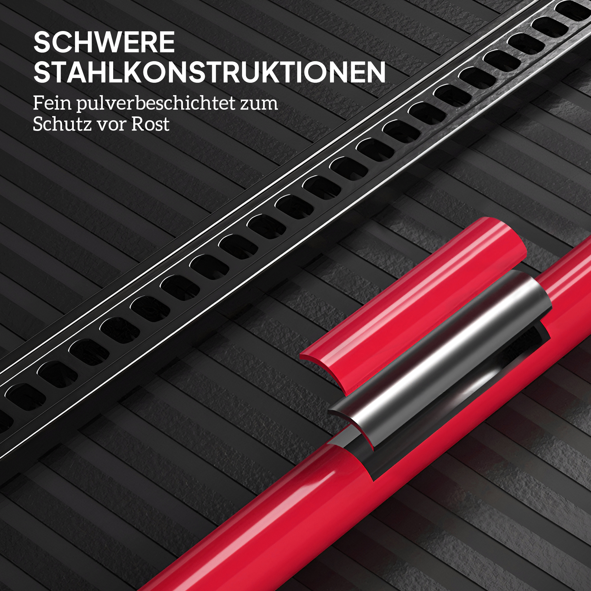 Farm Jack Wagenheber 135 cm 3000 kg Tragkraft Offroad Stockwinde aus Stahl Rot+Schwarz