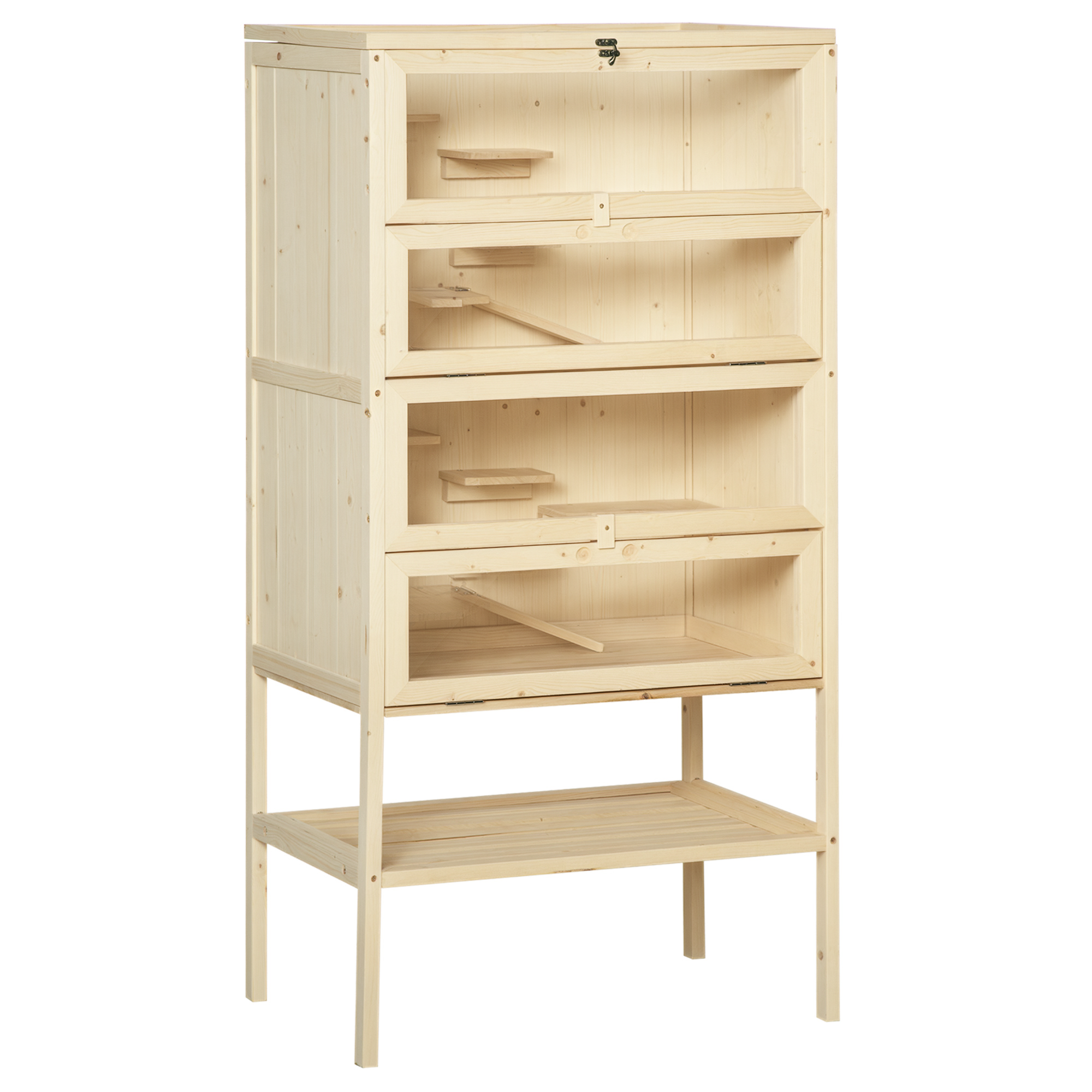 Hamsterkäfig aus Holz 5 Etagen Nagarium Nagerkäfig Kleintierkäfig mit Gitterdach Rampen, Holzkäfig Mäusekäfig groß Käfig für Hamster Zwerghamster 60 x 40 x 120 cm Naturholz Hamsterkäfig aus Holz 5 Etagen Nagarium Nagerkäfig Kleintierkäfig mit Gitterdach Rampen, Holzkäfig Mäusekäfig groß Käfig für Hamster Zwerghamster 60 x 40 x 120 cm Naturholz