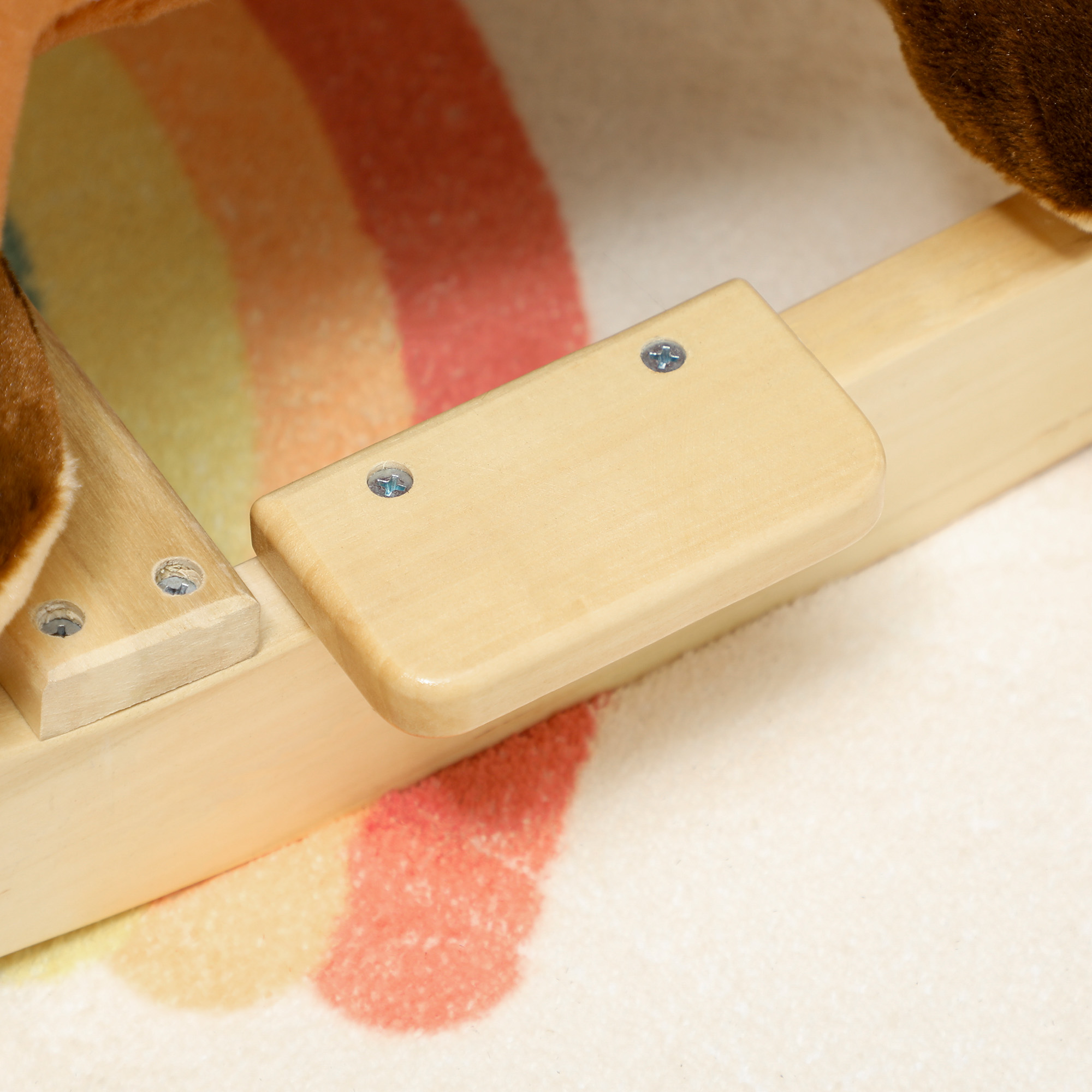 Kinder Schaukelpferd Baby Schaukeltier Rentier mit Schlafliedern, für 18-36 Monate Plüsch 65 x 35 x 59 cm Braun