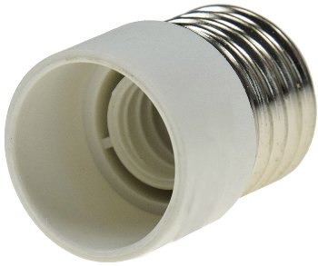 Lampensockel-Adapter, Kunststoff, E27 auf E14 Lampensockel-Adapter, Kunststoff, E27 auf E14