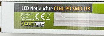 LED Notleuchte "CTNL-90 SMD-UB", Lithium Akku 2x 3,7V/2,2Ah, 9W, 40x4x3cm