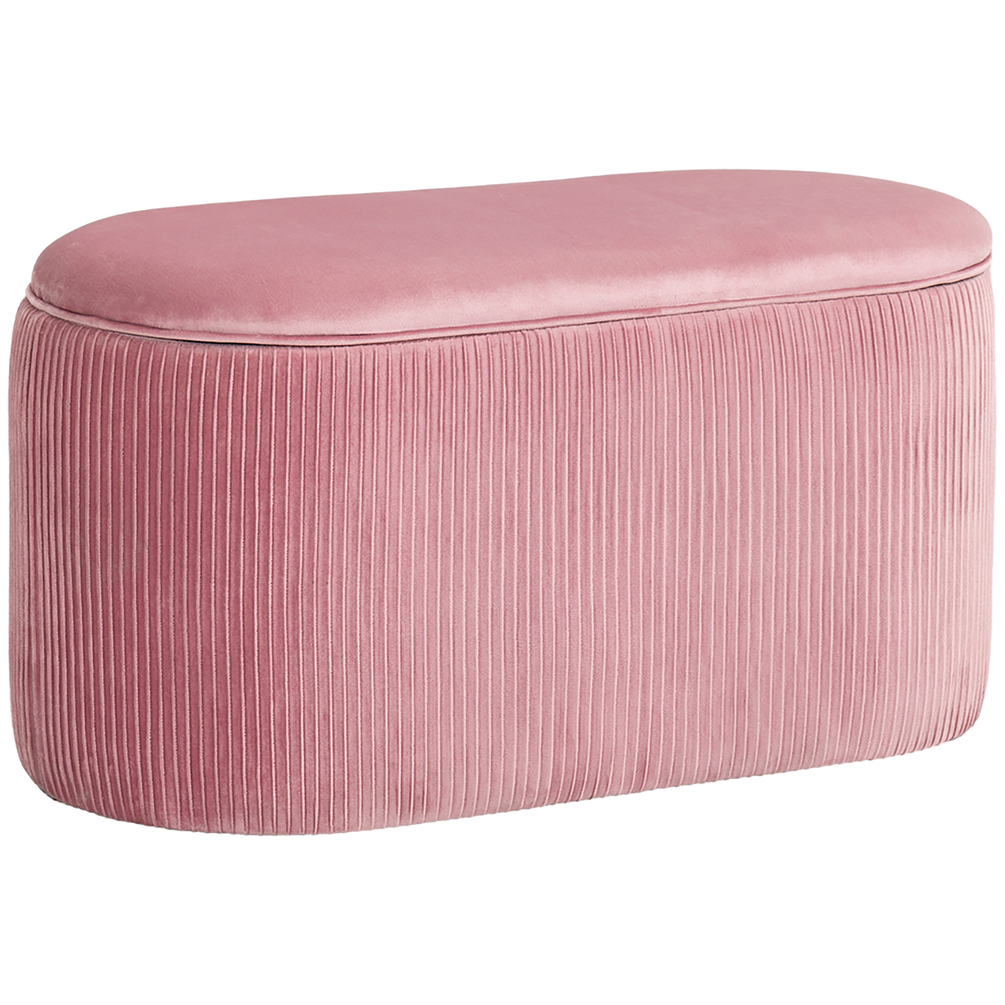 Sitzbank Bank mit Stauraum Polsterbank Ottomane, Retrodesign, Samtoptik, 81 cm x 40 cm x 41 cm, Altrosa Sitzbank Bank mit Stauraum Polsterbank Ottomane, Retrodesign, Samtoptik, 81 cm x 40 cm x 41 cm, Altrosa